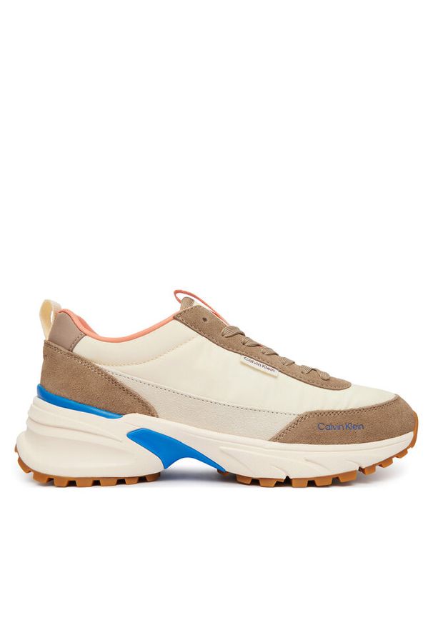 Sneakersy Calvin Klein. Kolor: brązowy. Materiał: nylon