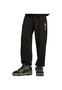 Spodnie Puma X Staple Sweatpants Tr, Mężczyźni. Kolor: czarny. Materiał: materiał, bawełna. Sport: fitness