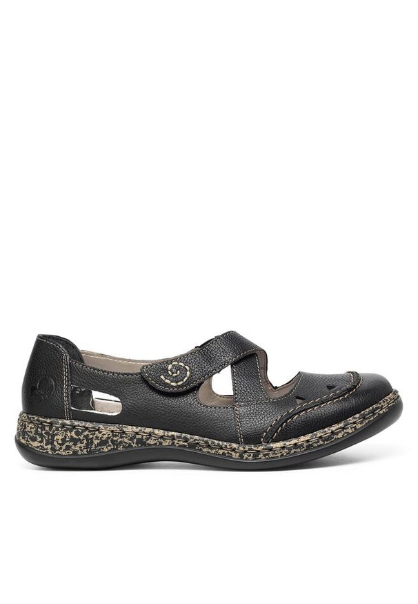 Półbuty Rieker. Kolor: czarny