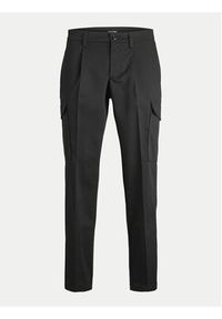 Jack & Jones - Jack&Jones Spodnie materiałowe Bill 12247358 Czarny Tapered Fit. Kolor: czarny. Materiał: syntetyk