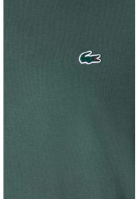 Lacoste t-shirt męski kolor zielony gładki. Kolor: zielony. Materiał: dzianina. Wzór: gładki #6