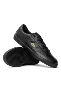 Sneakersy męskie czarne Lacoste Court Master 0120 1 Cma. Kolor: czarny. Materiał: dzianina. Sezon: lato. Sport: bieganie #1