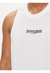 Tommy Jeans Tank top Flag DM0DM18589 Biały Regular Fit. Kolor: biały. Materiał: bawełna #5