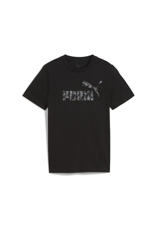 Puma - Młodzieżowa koszulka Essentials Camo PUMA Black. Kolor: czarny. Sport: joga i pilates