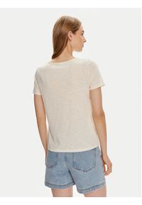 JDY T-Shirt Dodo 15296235 Beżowy Regular Fit. Kolor: beżowy. Materiał: syntetyk