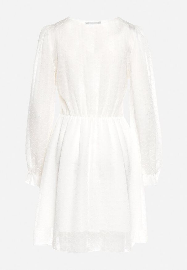 Born2be - Jasnobeżowa Sukienka o Rozkloszowanym Fasonie z Wycięciami po Bokach Alnoria. Okazja: na co dzień. Typ kołnierza: dekolt w kształcie V. Kolor: beżowy. Długość rękawa: długi rękaw. Typ sukienki: proste. Styl: casual