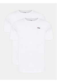Fila Komplet 2 t-shirtów FAM0083 Biały Regular Fit. Kolor: biały. Materiał: bawełna