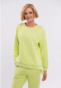 Volcano - Bluza oversize B-PAOLA. Typ kołnierza: bez kaptura. Materiał: bawełna, materiał, skóra, poliester. Wzór: napisy