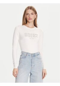 Guess Sweter W5BR40 Z2NQ2 Écru Regular Fit. Materiał: wiskoza #1