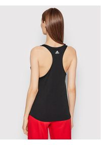 Adidas - adidas Top Essentials Logo GL0566 Czarny Regular Fit. Kolor: czarny. Materiał: bawełna