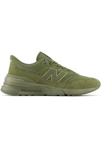 Buty unisex New Balance U997RMF – zielone. Okazja: na co dzień. Kolor: zielony. Materiał: guma, skóra, syntetyk, materiał. Szerokość cholewki: normalna #1