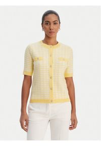 Morgan Kardigan 261-MIRES Żółty Slim Fit. Kolor: żółty. Materiał: syntetyk #1