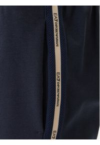EA7 Emporio Armani Spodnie dresowe 7M001482 AF12660 UB102 Granatowy Regular Fit. Kolor: niebieski. Materiał: syntetyk, bawełna #5
