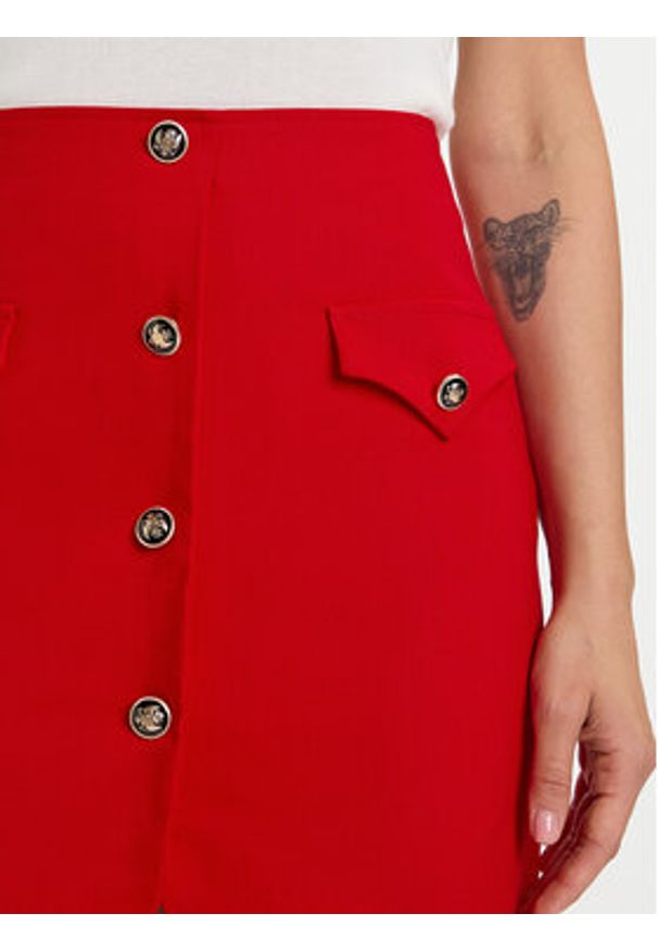Morgan Spódnica mini 252-JADOR.F Czerwony Slim Fit. Kolor: czerwony. Materiał: syntetyk
