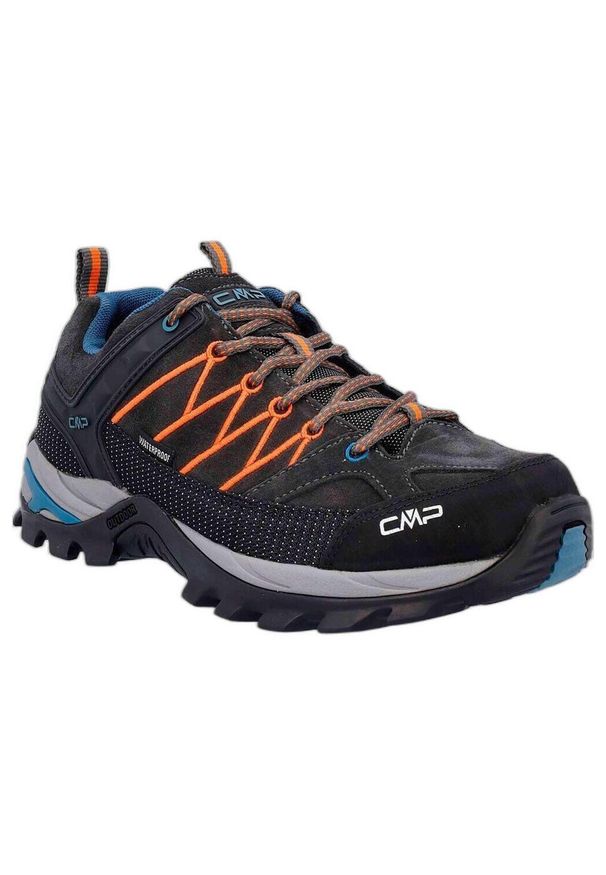 CAMPAGNOLO - Buty trekkingowe męskie CMP Rigel Low Trekking Wp. Zapięcie: sznurówki. Kolor: brązowy, wielokolorowy, szary. Materiał: guma, syntetyk, tkanina, materiał. Szerokość cholewki: normalna. Styl: sportowy. Sport: turystyka piesza