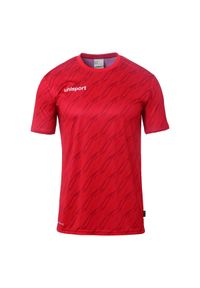 UHLSPORT - Koszulka Uhlsport Progressive 28. Kolor: czerwony, czarny, biały, wielokolorowy. Materiał: materiał. Wzór: nadruk. Sport: piłka nożna