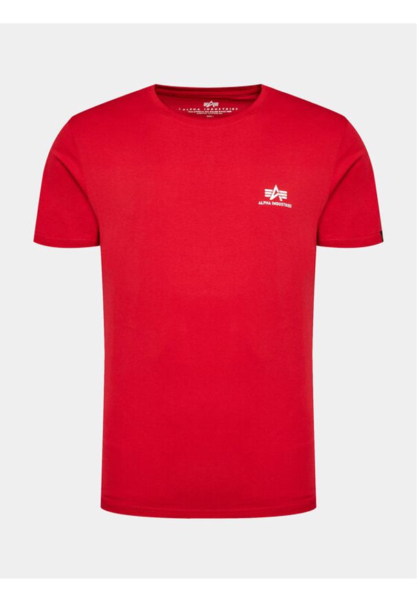 Alpha Industries T-Shirt Basic Small Logo 188505 Czerwony Regular Fit. Kolor: czerwony. Materiał: bawełna