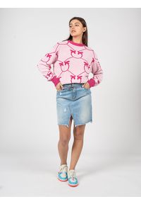 Pinko Sweter "Abbey" | 100304 Y7VF | Kobieta | Różowy. Okazja: na co dzień. Kolor: różowy. Materiał: bawełna, akryl. Styl: casual, elegancki