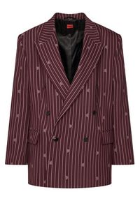 Hugo - HUGO Marynarka Antegi 50554428 Bordowy Relaxed Fit. Kolor: czerwony. Materiał: syntetyk #4