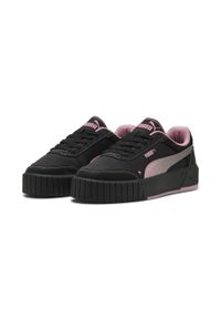 Puma - Damskie sneakersy Carina Mia Satin Princess PUMA Black Poised Pink. Okazja: na co dzień. Kolor: czarny, różowy, wielokolorowy. Sport: tenis, turystyka piesza
