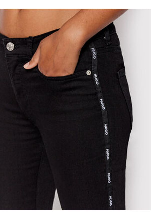 Hugo Jeansy Charlie 50470327 Czarny Slim Fit. Kolor: czarny
