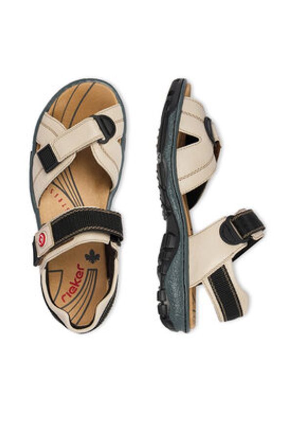 Rieker Sandały CEO-68851-80 Beżowy. Kolor: beżowy