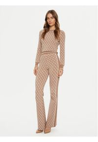 Guess Spodnie materiałowe W3YB38 Z37K0 Beżowy Regular Fit. Kolor: beżowy. Materiał: wiskoza #4
