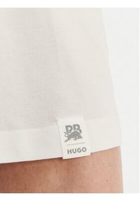 Hugo - HUGO Polo Dunios_RB 50559650 Biały Regular Fit. Typ kołnierza: polo. Kolor: biały. Materiał: bawełna #3