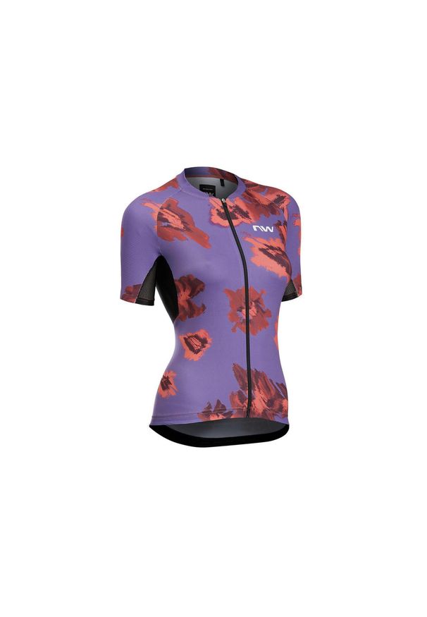 Koszulka rowerowa damska NORTHWAVE Force Evo Woman Jersey. Kolor: czerwony, fioletowy, wielokolorowy. Materiał: jersey. Sport: kolarstwo