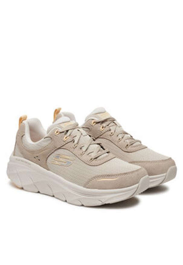 skechers - Skechers Sneakersy D'Lux Walker 2.0 150108/TPOR Beżowy. Kolor: beżowy. Materiał: materiał