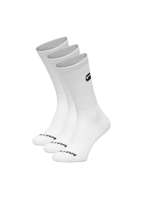 G-Star RAW - G-Star Raw Skarpety długie CEO_AS_G-STAR_313_W_AW25 (3-PACK) Biały. Kolor: biały. Materiał: bawełna, materiał