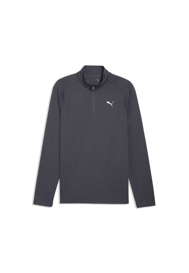 Puma - Męska koszulka treningowa PWRTRAIN z zamkiem 1/4 PUMA. Kolor: szary. Sport: fitness, bieganie