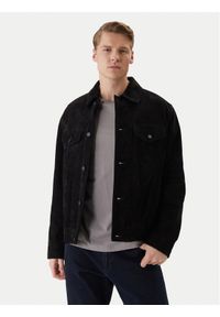 BOSS Kurtka skórzana Johot 50552130 Czarny Regular Fit. Kolor: czarny. Materiał: skóra #1