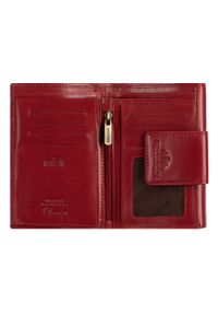 Wittchen - Damski portfel ze skóry z elegancką napą czerwony. Kolor: czerwony. Materiał: skóra #5