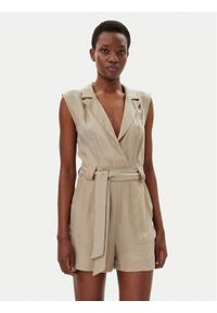 Guess Kombinezon W5GD99 WH6E0 Beżowy Regular Fit. Kolor: beżowy. Materiał: wiskoza
