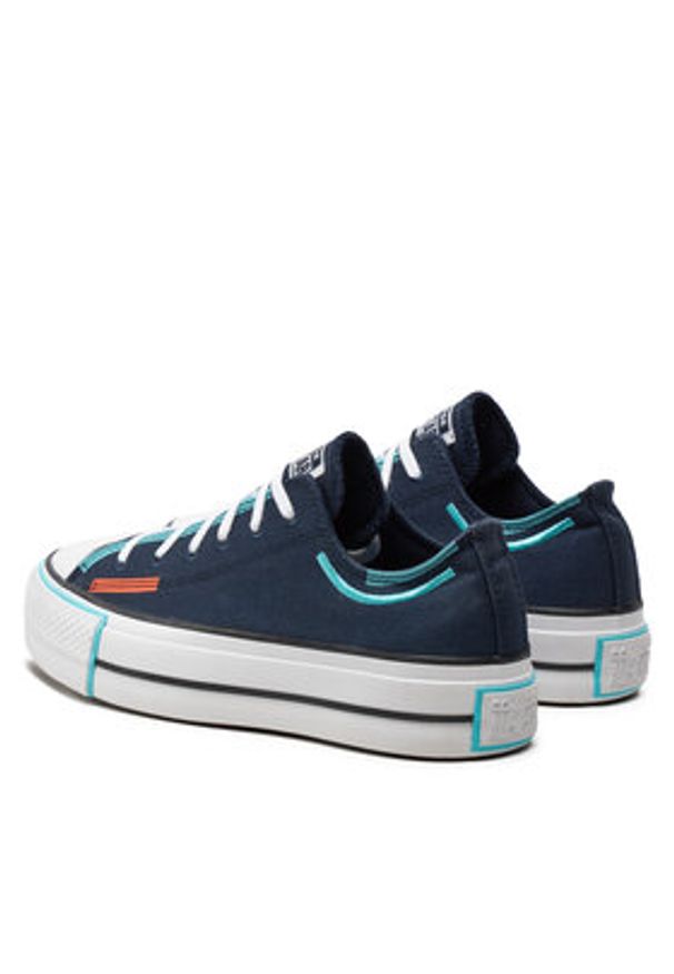 Converse Trampki Chuck Taylor All Star Lift Platform Color Pop Ox A07597C Czarny. Kolor: czarny. Materiał: materiał. Obcas: na platformie