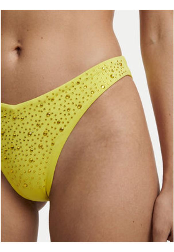 Guess Dół od bikini E6GO22 MC040 Zielony. Kolor: zielony. Materiał: syntetyk