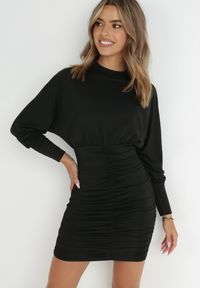 Born2be - Czarna Sukienka Sihn. Okazja: na co dzień. Kolor: czarny. Materiał: wiskoza. Typ sukienki: dopasowane, proste. Styl: casual, klasyczny #1