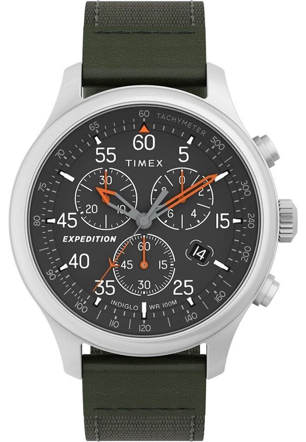 Timex - ZEGAREK MĘSKI TIMEX Expedition Field Chronograph 43mm TW4B26700 + BOX