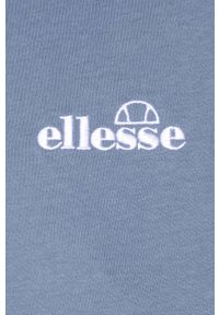 Ellesse t-shirt bawełniany kolor niebieski SGM14626-WHITE. Kolor: niebieski. Materiał: bawełna. Wzór: aplikacja #2