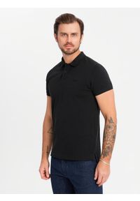 Ombre Clothing - Komplet męskich bawełnianych t-shirtów polo BASIC – czarny/biały/beżowy V7 OM-POBS-0133 - XXL. Typ kołnierza: polo. Kolor: biały. Materiał: bawełna. Wzór: haft. Styl: sportowy, klasyczny #8