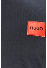Hugo - Polo. Typ kołnierza: polo. Kolor: niebieski. Materiał: bawełna, dzianina. Długość: krótkie. Wzór: gładki #4