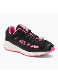 Buty turystyczne dziecięce Jack Wolfskin Vili Sneaker Low. Okazja: na co dzień. Kolor: różowy, wielokolorowy, czarny #1