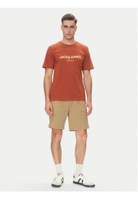 Jack & Jones - Jack&Jones T-Shirt Canggu 12281809 Czerwony Regular Fit. Kolor: czerwony. Materiał: bawełna