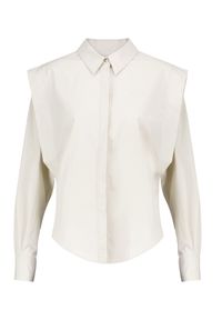 ISABEL MARANT - Bawełniana koszula Kigalki. Okazja: do pracy. Kolor: beżowy. Materiał: bawełna. Długość rękawa: długi rękaw. Długość: długie. Styl: klasyczny #2