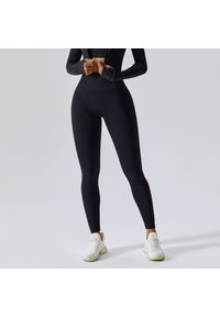 Intica - Legginsy treningowe z wysokim stanem do ćwiczeń Diega. Stan: podwyższony. Kolor: czarny. Materiał: materiał. Sport: fitness