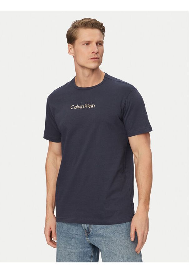 Calvin Klein Underwear T-Shirt 000NM2748E Granatowy Regular Fit. Kolor: niebieski. Materiał: bawełna