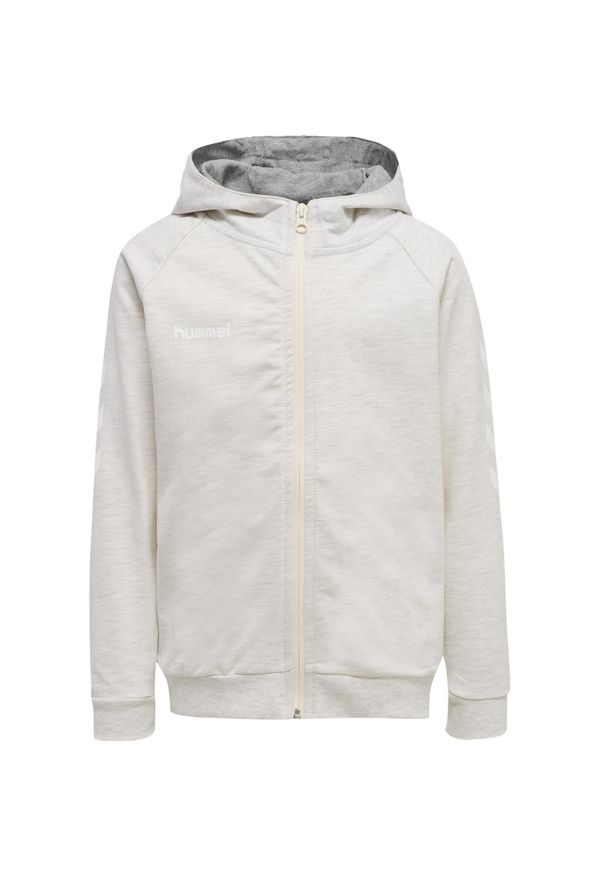 Bluza do piłki nożnej dla dzieci Hummel hmlGO Zip z kapturem. Typ kołnierza: kaptur. Kolor: szary