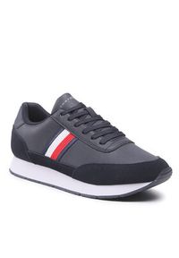 TOMMY HILFIGER - Tommy Hilfiger Sneakersy Core Eva Runner Corporate Lea FM0FM04397 Granatowy. Kolor: niebieski. Materiał: skóra #5