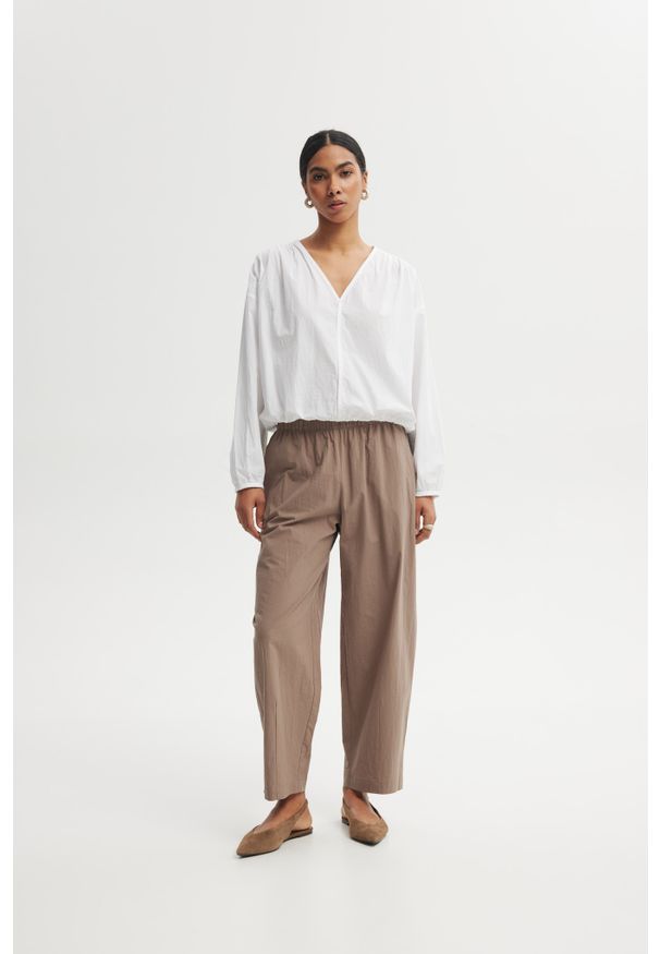 SPODNIE PILAR TAUPE XS - Flawless. Materiał: tkanina, materiał. Sezon: lato